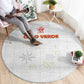 Cabo Verde Football Round Carpet Go Tubaroes Azuis Go - White - African Pride