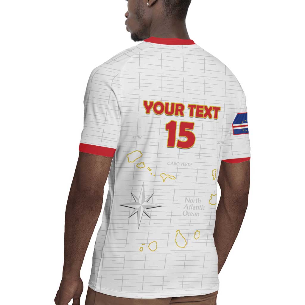 Custom Cabo Verde Football Rugby Jersey Go Tubaroes Azuis Go - White - African Pride