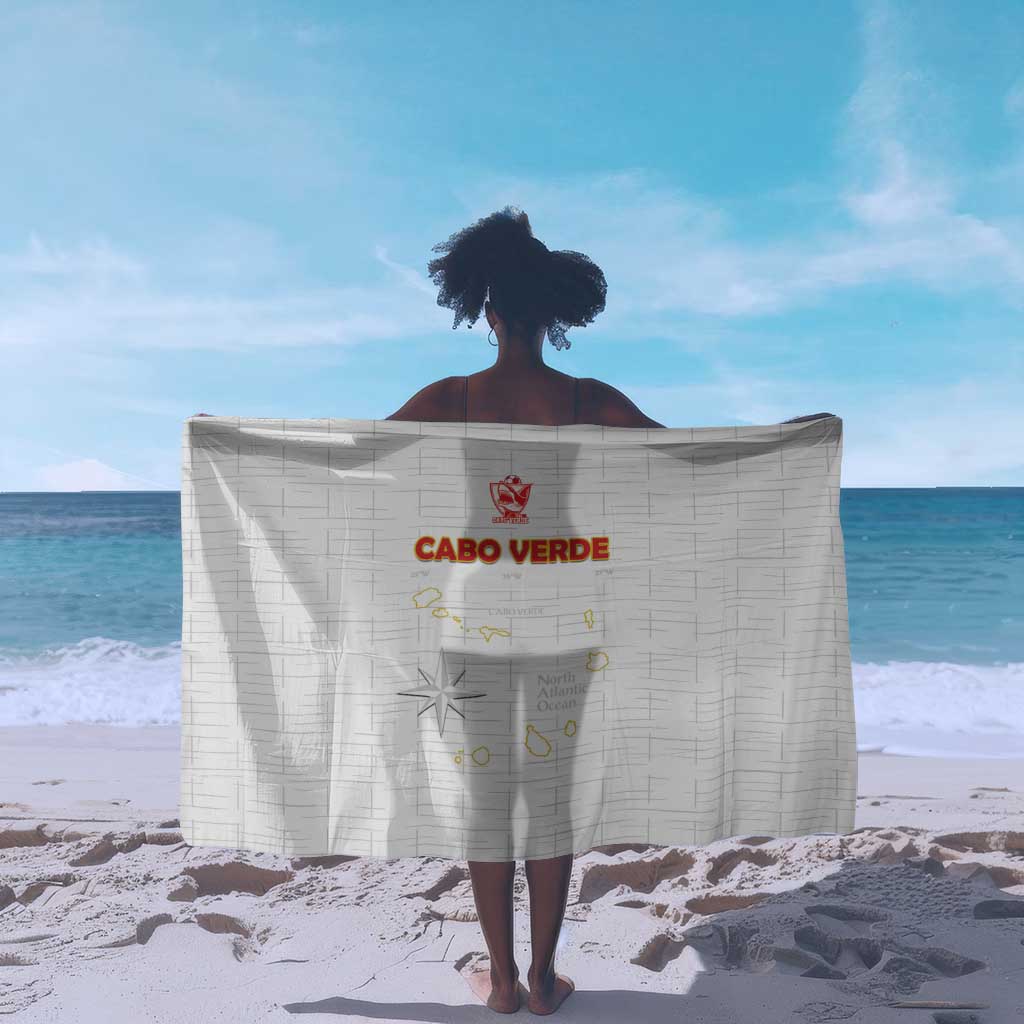 Cabo Verde Football Sarong Go Tubaroes Azuis Go - White - African Pride