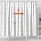 Cabo Verde Football Shower Curtain Go Tubaroes Azuis Go - White - African Pride
