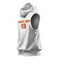 Custom Cabo Verde Football Sleeveless Hoodie Go Tubaroes Azuis Go - White - African Pride