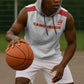 Custom Cabo Verde Football Sleeveless Hoodie Go Tubaroes Azuis Go - White - African Pride