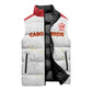 Custom Cape Verde Football Sleeveless Puffer Jacket Come On Tubaroes Azuis - White