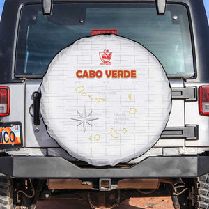 Cabo Verde Football Spare Tire Cover Go Tubaroes Azuis Go - White - African Pride