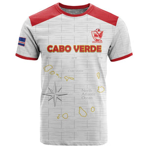 Custom Cabo Verde Football T shirt Go Tubaroes Azuis Go - White - African Pride