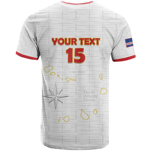 Custom Cabo Verde Football T shirt Go Tubaroes Azuis Go - White - African Pride