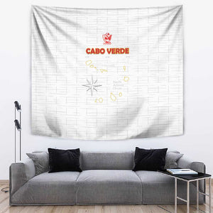 Cabo Verde Football Tapestry Go Tubaroes Azuis Go - White - African Pride