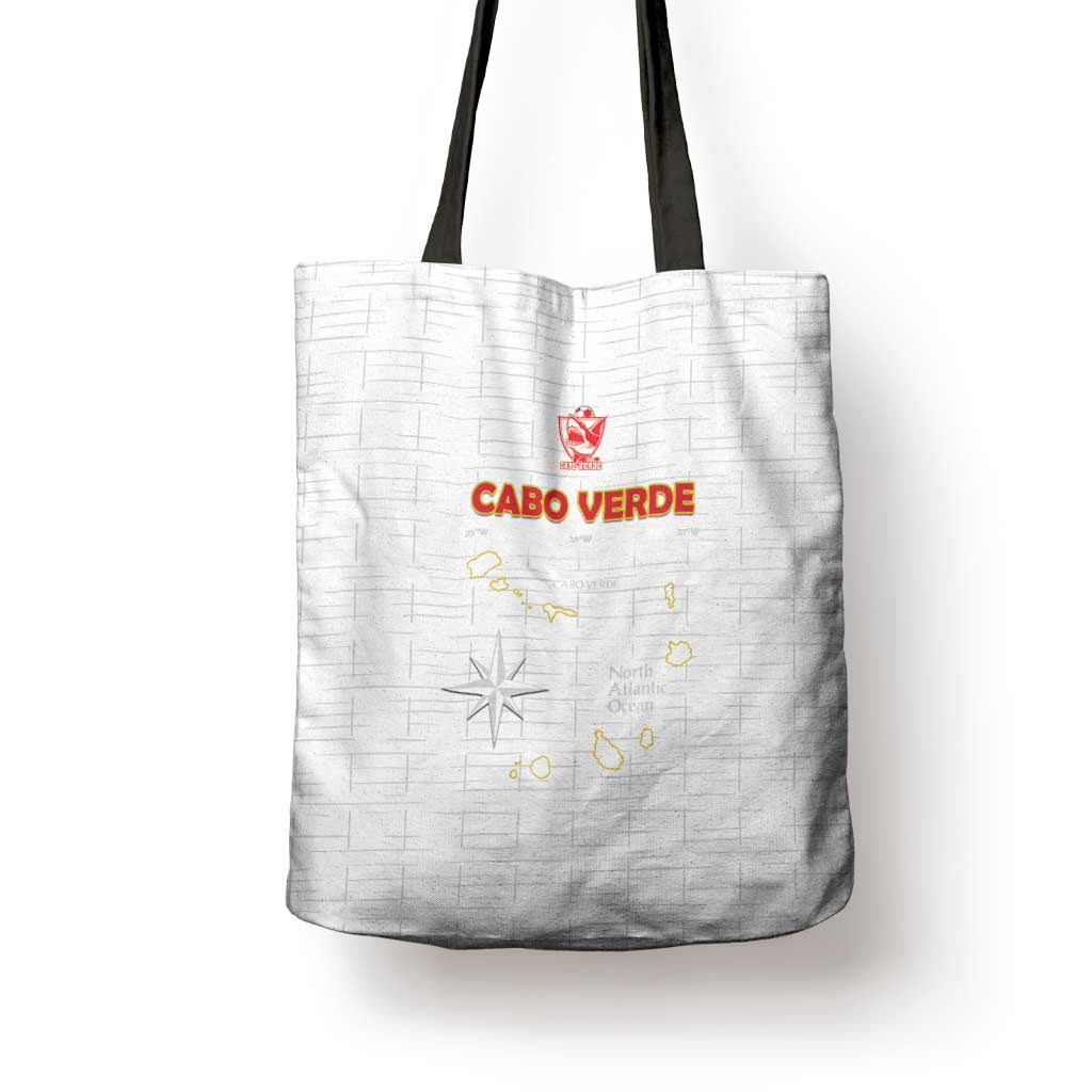 Cape Verde Football Tote Bag Come On Tubaroes Azuis - White