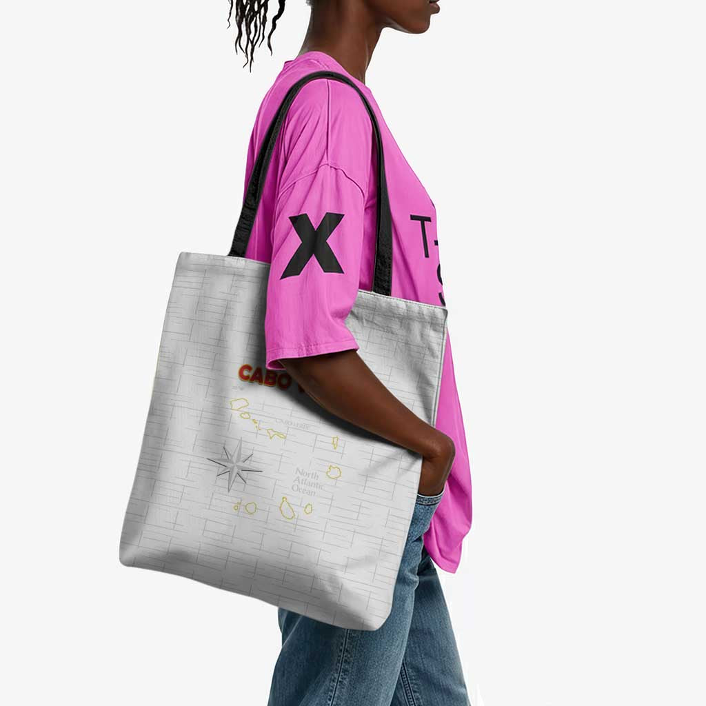 Cape Verde Football Tote Bag Come On Tubaroes Azuis - White