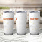 Custom Cabo Verde Football Tumbler Cup Go Tubaroes Azuis Go - White - African Pride