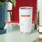 Custom Cabo Verde Football Tumbler Cup Go Tubaroes Azuis Go - White - African Pride