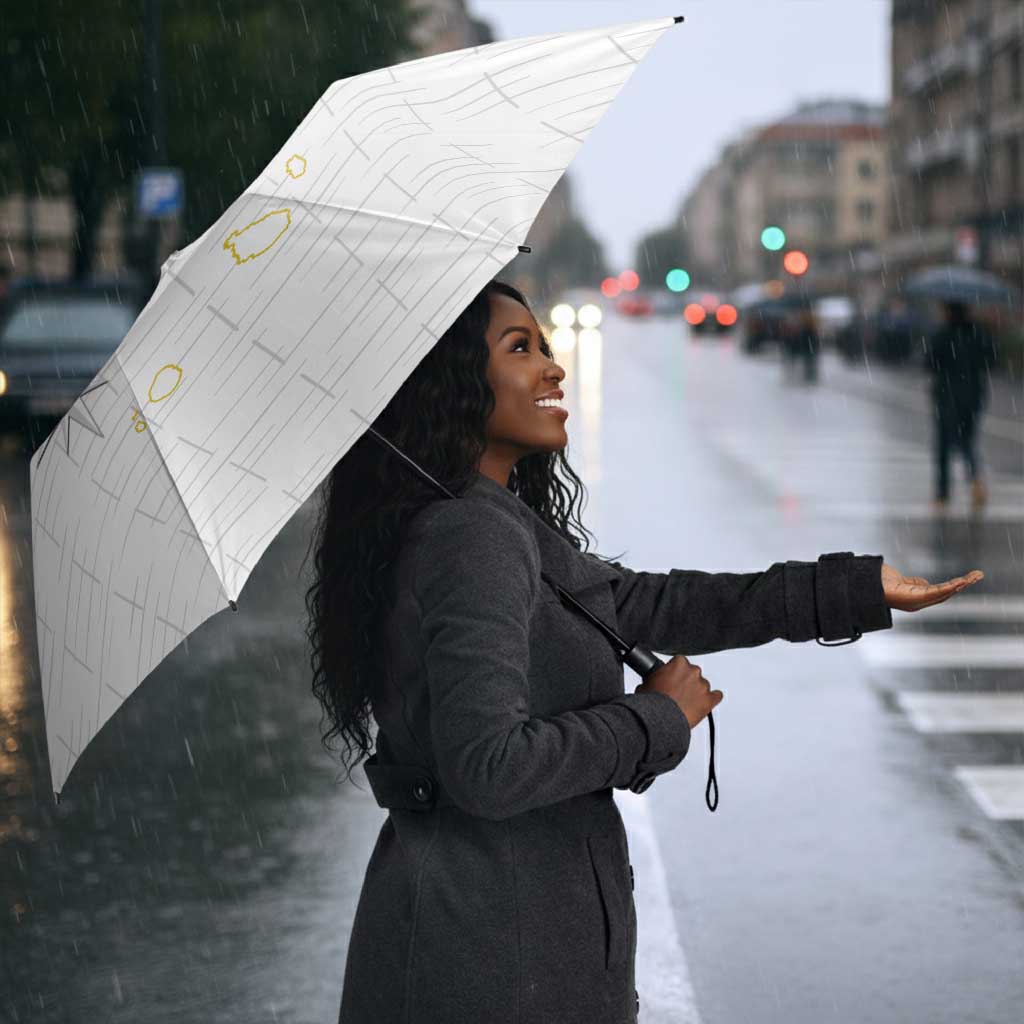 Cape Verde Football Umbrella Come On Tubaroes Azuis - White