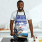 Cape Verde Football Christmas Apron Feliz Natal Tubaroes Azuis