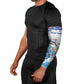 Personalized Cape Verde Football Christmas Arm Sleeves Feliz Natal Tubaroes Azuis