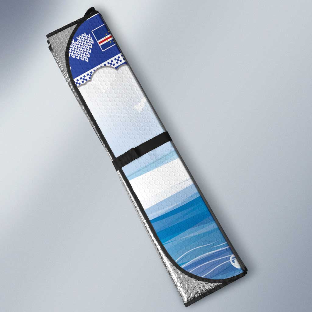 Cape Verde Football Christmas Auto Sun Shade Feliz Natal Tubaroes Azuis