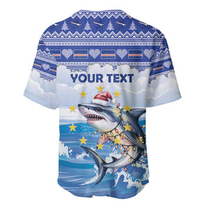Afro Chirstmas Cabo Verde Football Personalized Baseball Jersey Allez Tubaroes Azuis - African Pride