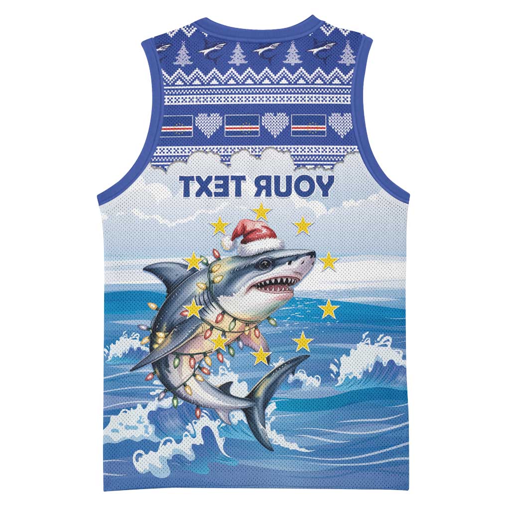 Afro Chirstmas Cabo Verde Football Personalized Basketball Jersey Allez Tubaroes Azuis - African Pride