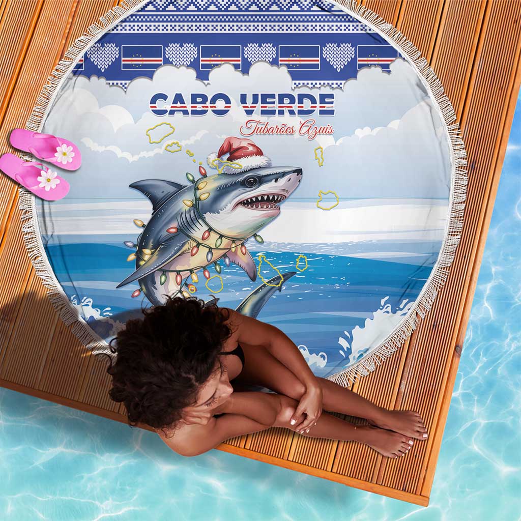 Afro Chirstmas Cabo Verde Football Beach Blanket Allez Tubaroes Azuis - African Pride