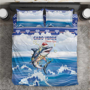 Afro Chirstmas Cabo Verde Football Bedding Set Allez Tubaroes Azuis - African Pride