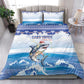 Afro Chirstmas Cabo Verde Football Bedding Set Allez Tubaroes Azuis - African Pride