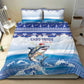 Afro Chirstmas Cabo Verde Football Bedding Set Allez Tubaroes Azuis - African Pride