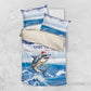 Afro Chirstmas Cabo Verde Football Bedding Set Allez Tubaroes Azuis - African Pride