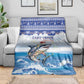 Afro Chirstmas Cabo Verde Football Blanket Allez Tubaroes Azuis - African Pride