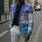 Personalized Cape Verde Football Christmas Blazer Feliz Natal Tubaroes Azuis