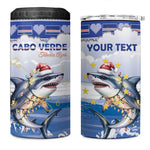 Afro Chirstmas Cabo Verde Football Personalized 4 in 1 Can Cooler Tumbler Allez Tubaroes Azuis - African Pride