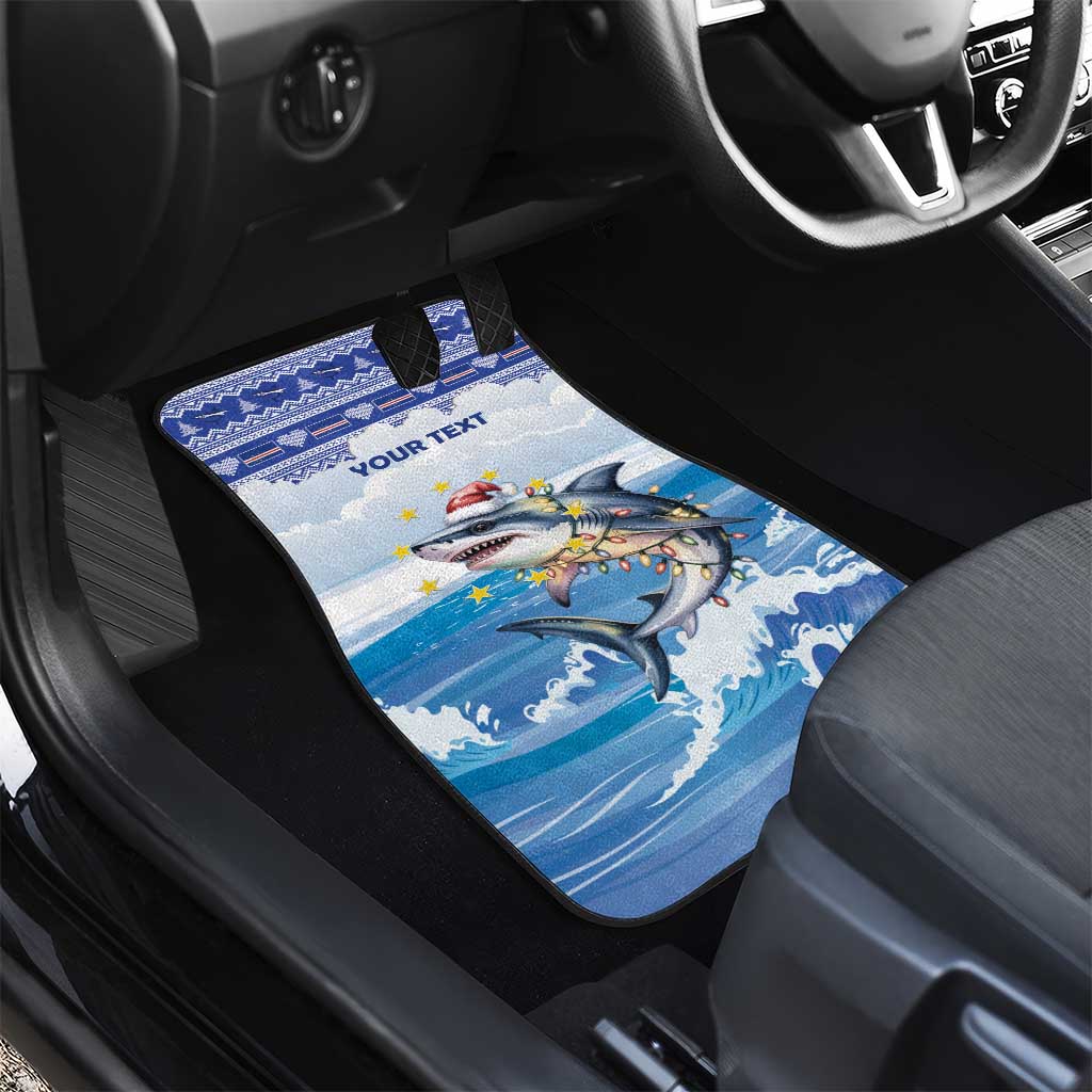 Afro Chirstmas Cabo Verde Football Personalized Car Mats Allez Tubaroes Azuis - African Pride