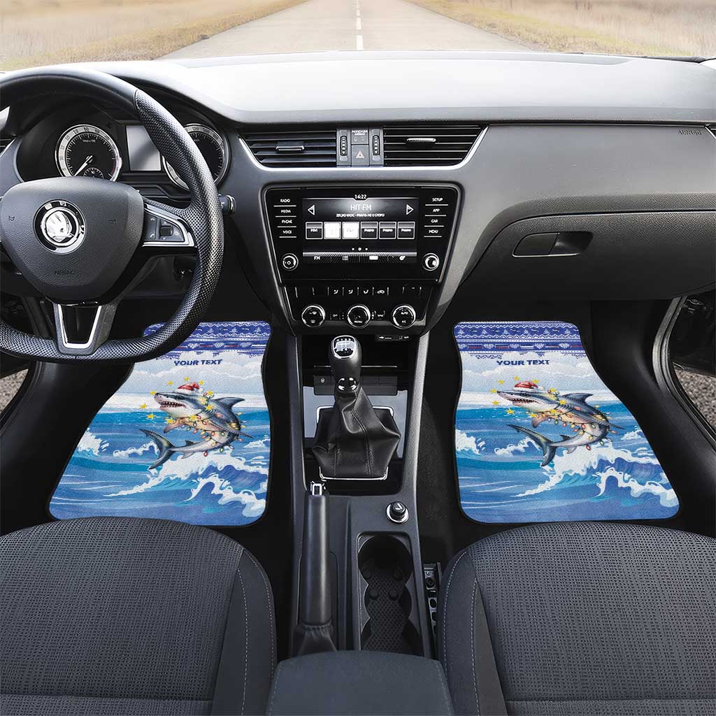 Afro Chirstmas Cabo Verde Football Personalized Car Mats Allez Tubaroes Azuis - African Pride