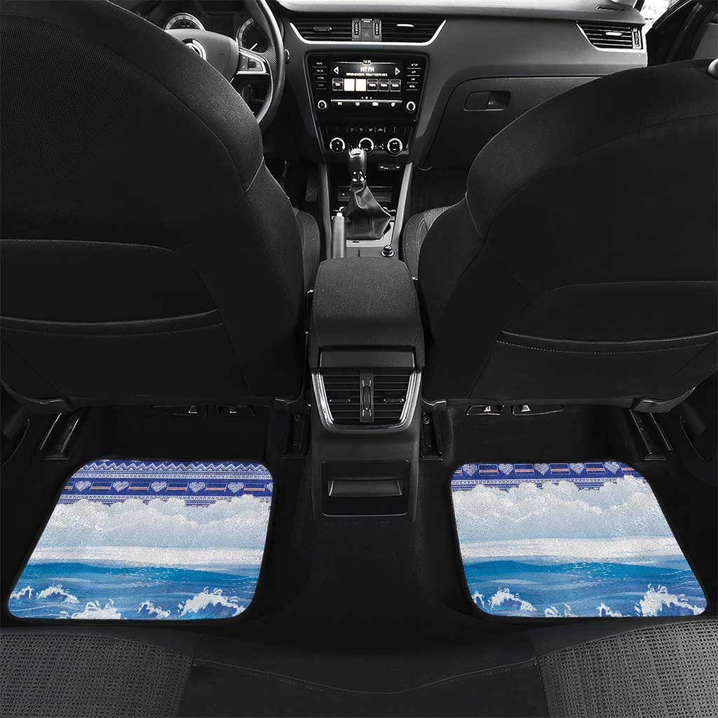 Afro Chirstmas Cabo Verde Football Personalized Car Mats Allez Tubaroes Azuis - African Pride