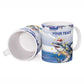 Personalized Cape Verde Football Christmas Ceramic Mug Feliz Natal Tubaroes Azuis