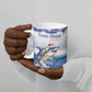 Personalized Cape Verde Football Christmas Ceramic Mug Feliz Natal Tubaroes Azuis