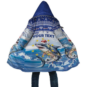 Personalized Cape Verde Football Christmas Cloak Feliz Natal Tubaroes Azuis