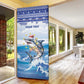 Personalized Cape Verde Football Christmas Door Cover Feliz Natal Tubaroes Azuis