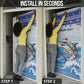 Personalized Cape Verde Football Christmas Door Cover Feliz Natal Tubaroes Azuis