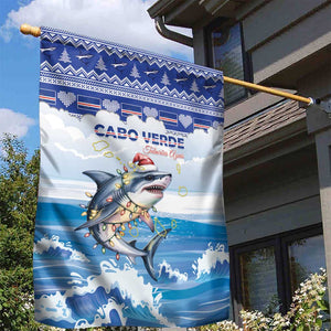 Afro Chirstmas Cabo Verde Football Garden Flag Allez Tubaroes Azuis - African Pride