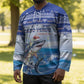 Personalized Cape Verde Football Christmas Hockey Jersey Feliz Natal Tubaroes Azuis