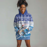 Afro Chirstmas Cabo Verde Football Personalized Hoodie Dress Allez Tubaroes Azuis - African Pride
