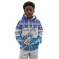 Afro Chirstmas Cabo Verde Football Personalized Kid Hoodie Allez Tubaroes Azuis - African Pride