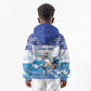 Afro Chirstmas Cabo Verde Football Personalized Kid Hoodie Allez Tubaroes Azuis - African Pride