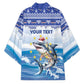 Personalized Cape Verde Football Christmas Kimono Feliz Natal Tubaroes Azuis