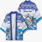Personalized Cape Verde Football Christmas Kimono Feliz Natal Tubaroes Azuis