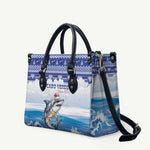 Cape Verde Football Christmas Leather Bag Feliz Natal Tubaroes Azuis