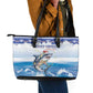 Afro Chirstmas Cabo Verde Football Leather Tote Bag Allez Tubaroes Azuis - African Pride
