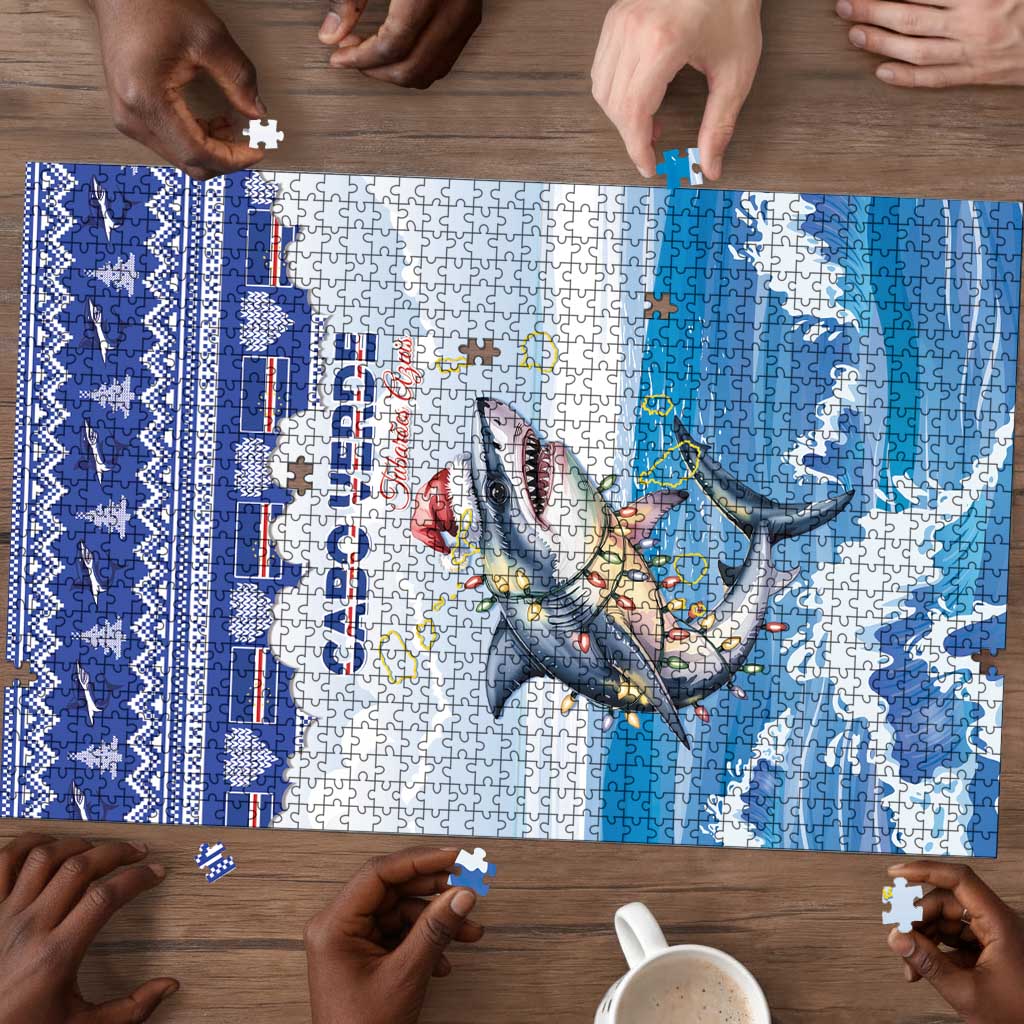 Cape Verde Football Christmas Puzzle Feliz Natal Tubaroes Azuis