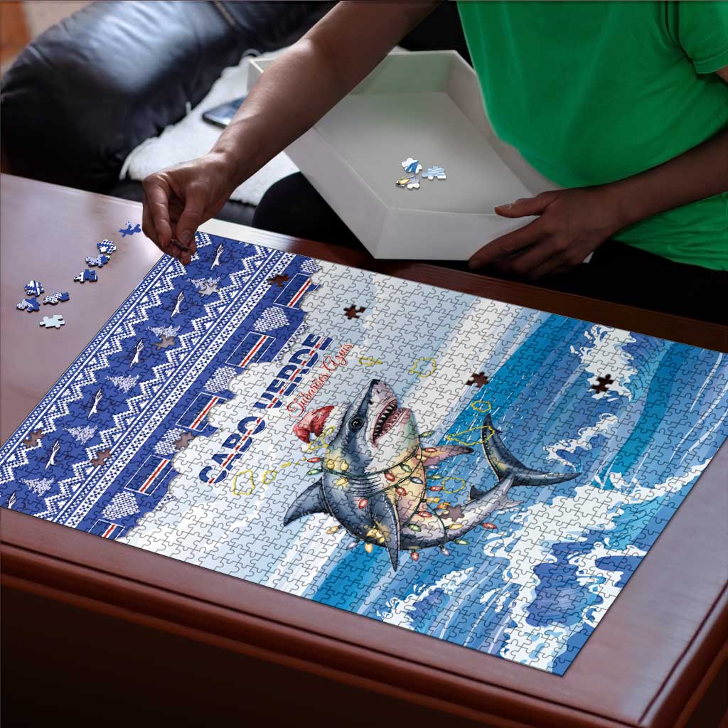 Cape Verde Football Christmas Puzzle Feliz Natal Tubaroes Azuis