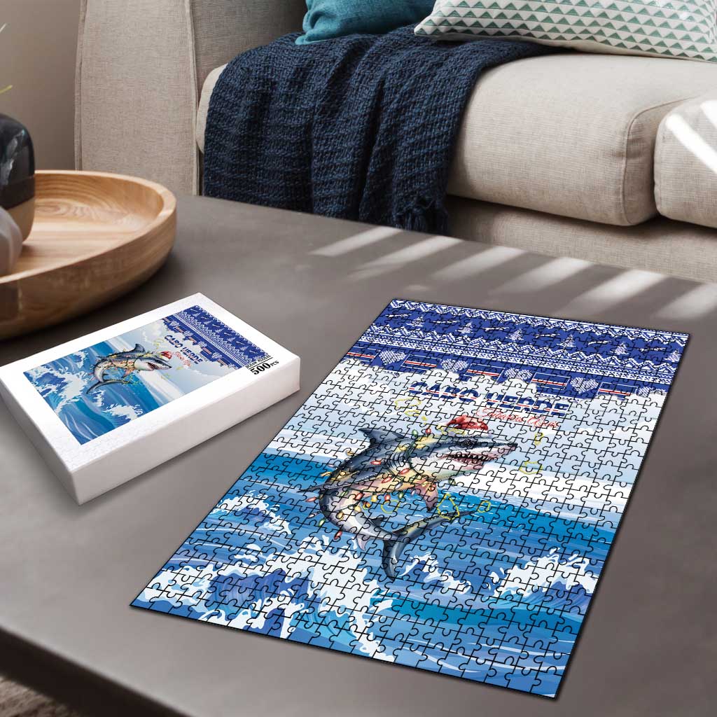 Cape Verde Football Christmas Puzzle Feliz Natal Tubaroes Azuis