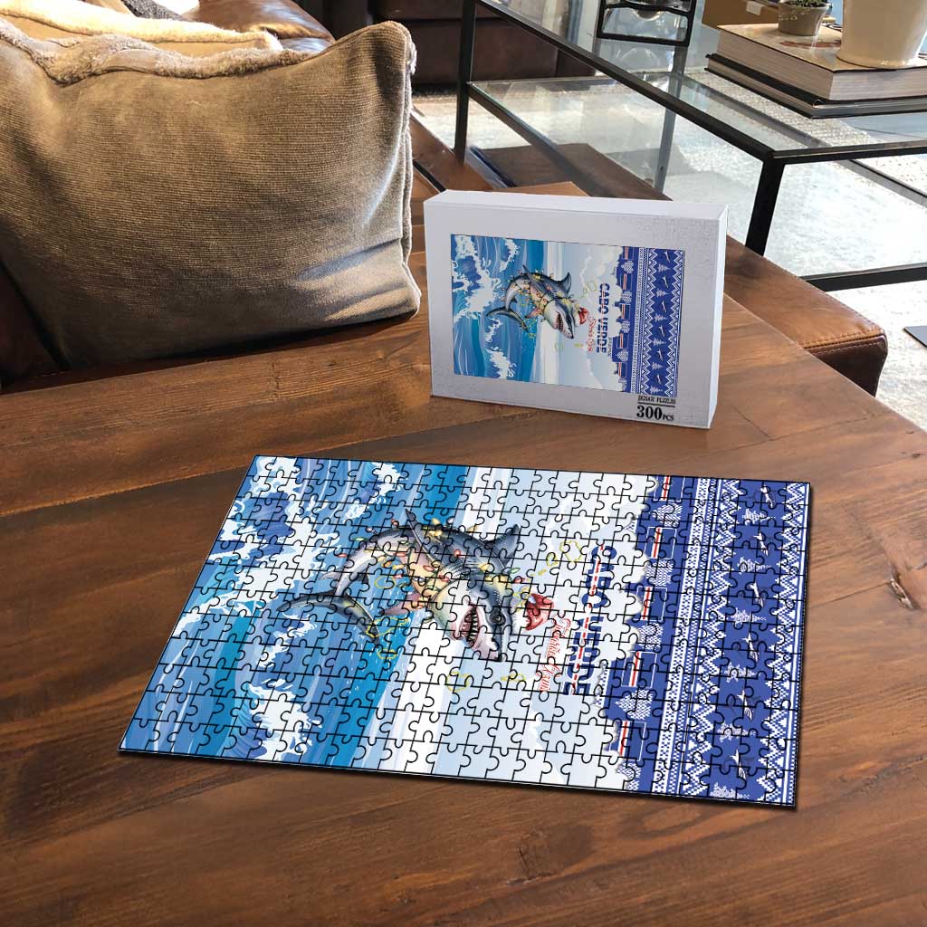 Cape Verde Football Christmas Puzzle Feliz Natal Tubaroes Azuis